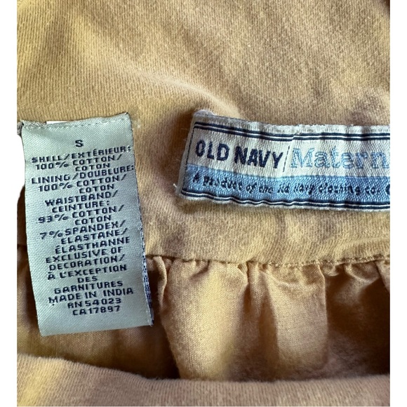 Old Navy Maternity Midi Skirt Embroidered Yellow Size Small Boho Cottage - Picture 6 of 6